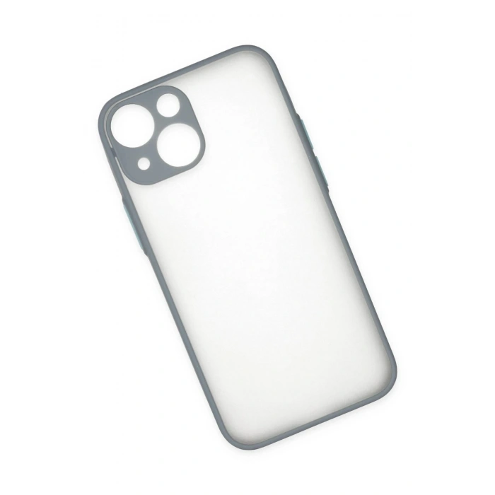 Durukar®  iPhone 15 Plus Kılıf Montreal Silikon Kapak - Gri