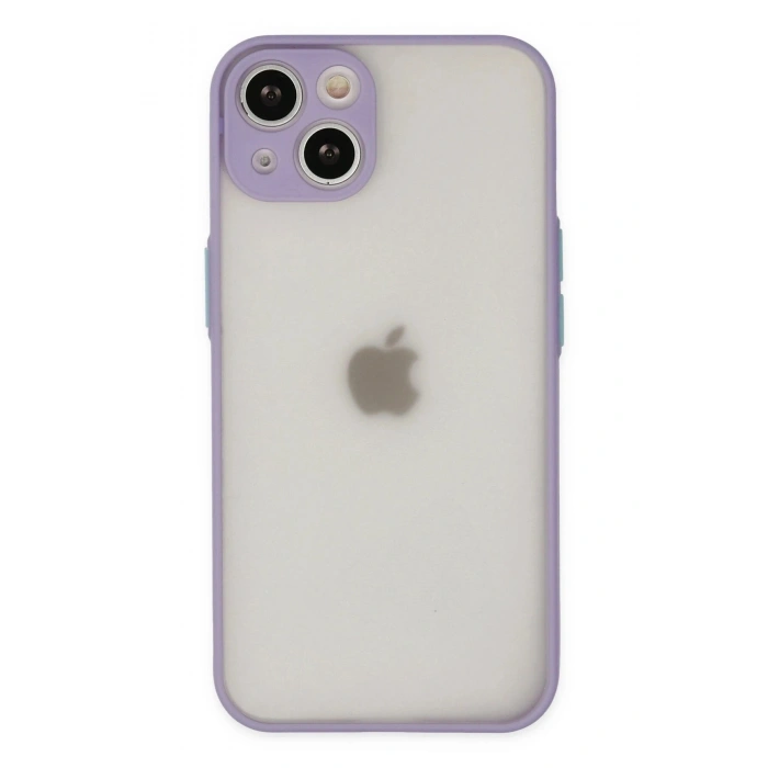 Durukar®  iPhone 15 Plus Kılıf Montreal Silikon Kapak - Mor