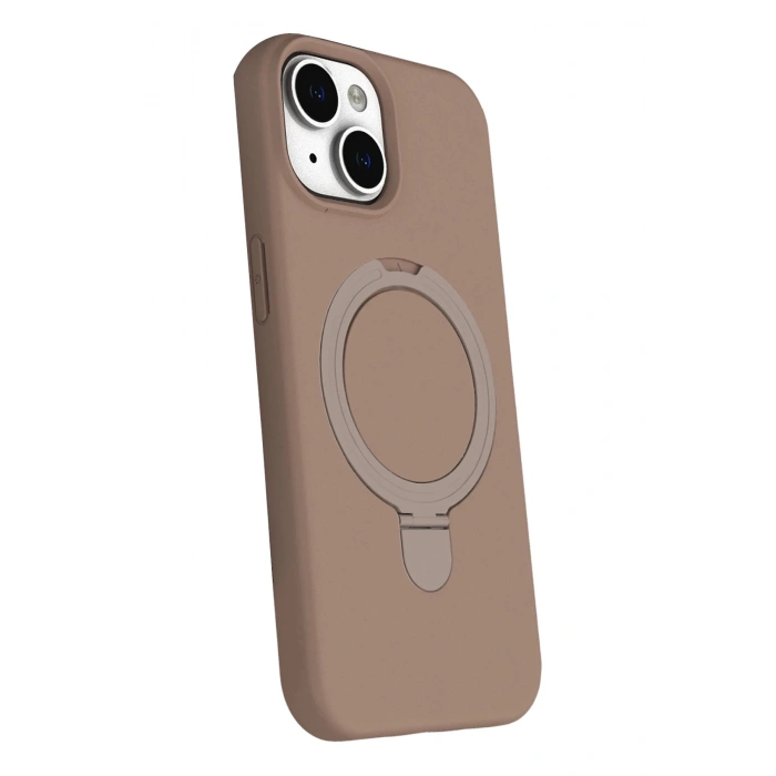 Durukar®   iPhone 15 Plus Regal Magsafe Standlı Kapak - Çöl Titanyum