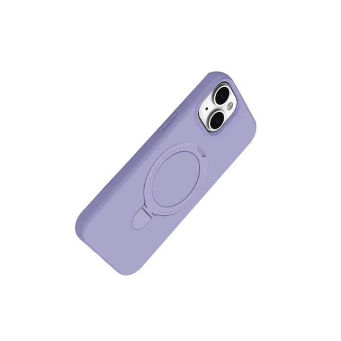 Durukar®   iPhone 15 Plus Regal Magsafe Standlı Kapak - Lila