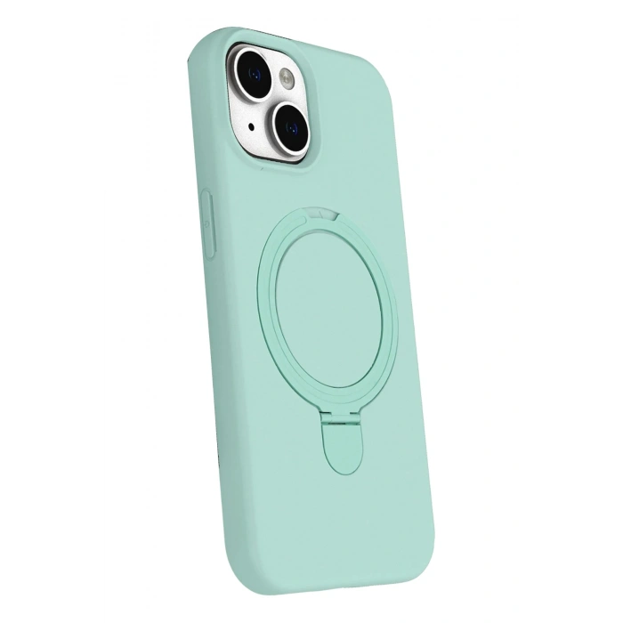 Durukar®   iPhone 15 Plus Regal Magsafe Standlı Kapak - Su Yeşili