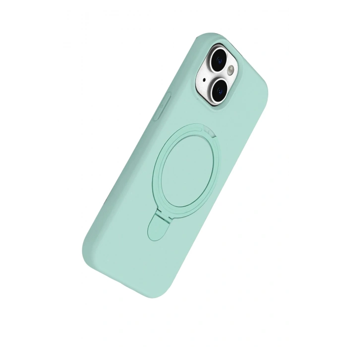 Durukar®   iPhone 15 Plus Regal Magsafe Standlı Kapak - Su Yeşili