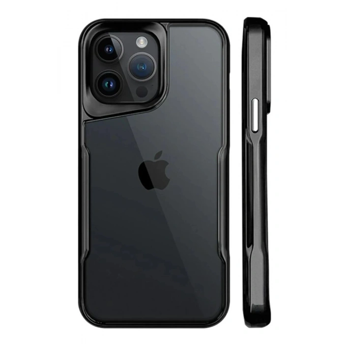 Durukar®  iPhone 15 Pro Kılıf Boyi Silikon Kapak - Siyah