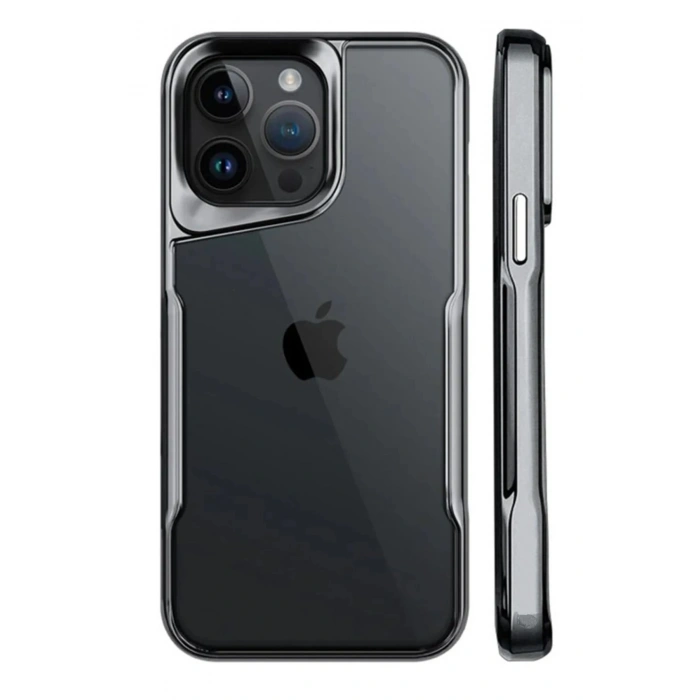 Durukar®  iPhone 15 Pro Kılıf Boyi Silikon Kapak - Titan Gri
