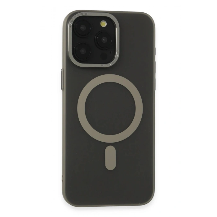 Durukar®  iPhone 15 Pro Kılıf Lodos Magneticsafe Mat Kapak - Titan Gri