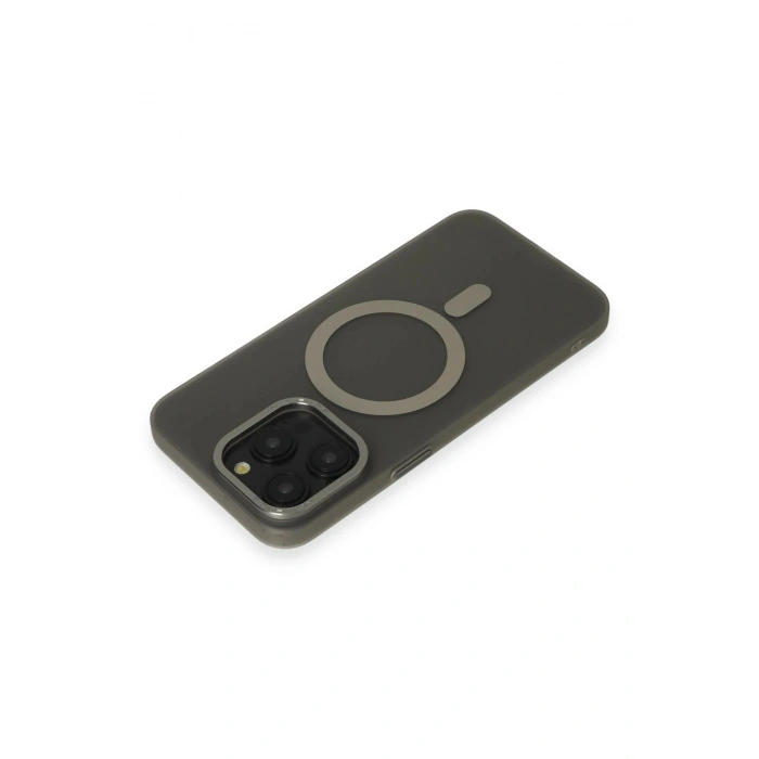 Durukar®  iPhone 15 Pro Kılıf Lodos Magneticsafe Mat Kapak - Titan Gri
