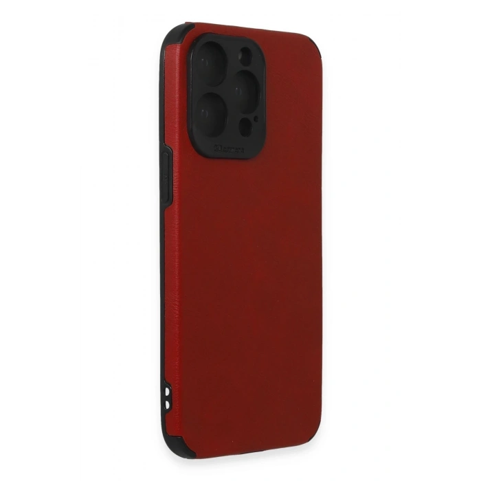 Durukar®  iPhone 15 Pro Kılıf Loop Deri Silikon - Kırmızı