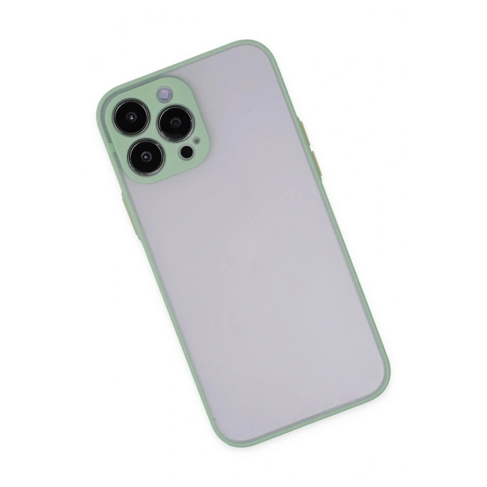 Durukar®  iPhone 15 Pro Kılıf Montreal Silikon Kapak - Açık Yeşil
