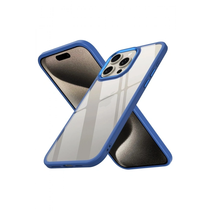 Durukar®  iPhone 15 Pro Kılıf Power Silikon - Mavi