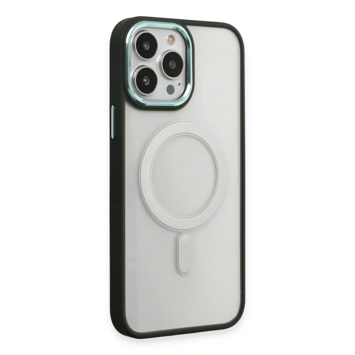 Durukar®  iPhone 15 Pro Kılıf Room Magneticsafe Silikon - Köknar Yeşili