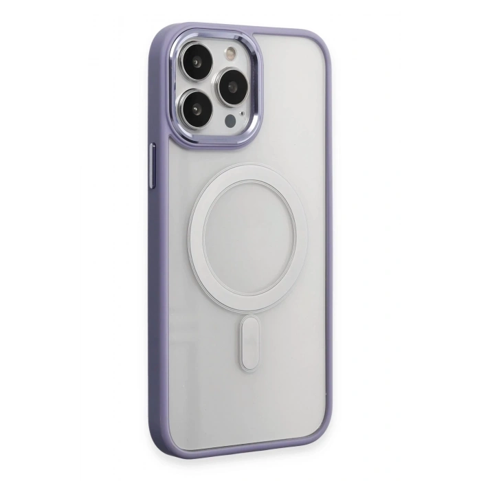 Durukar®  iPhone 15 Pro Kılıf Room Magneticsafe Silikon - Lila