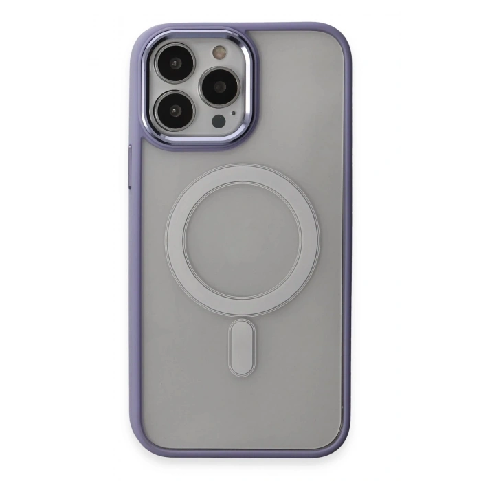 Durukar®  iPhone 15 Pro Kılıf Room Magneticsafe Silikon - Lila