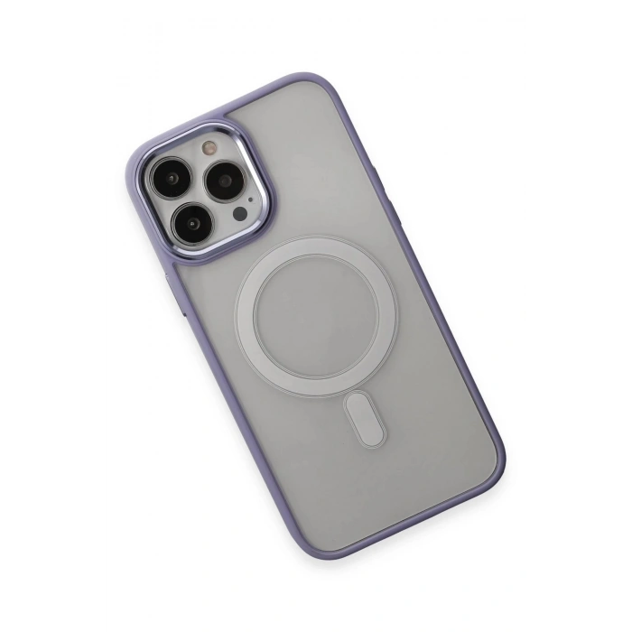 Durukar®  iPhone 15 Pro Kılıf Room Magneticsafe Silikon - Lila