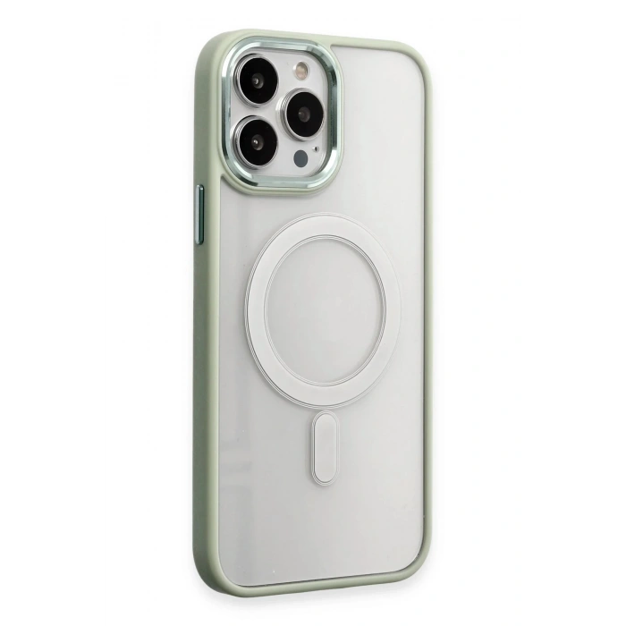 Durukar®  iPhone 15 Pro Kılıf Room Magneticsafe Silikon - Su Yeşili