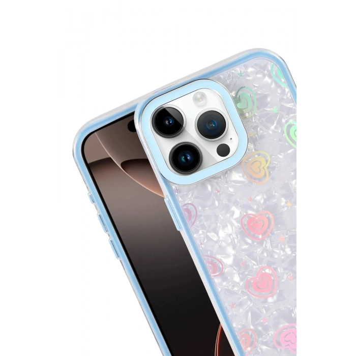 Durukar®   iPhone 15 Pro Lumi Desenli Kapak - Mavi