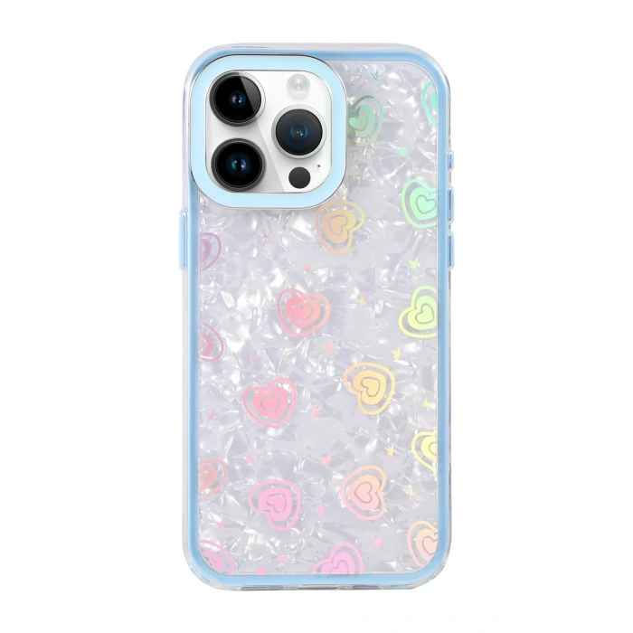 Durukar®   iPhone 15 Pro Lumi Desenli Kapak - Mavi