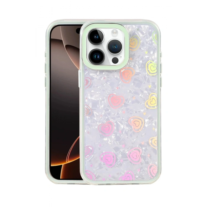Durukar®   iPhone 15 Pro Lumi Desenli Kapak - Yeşil