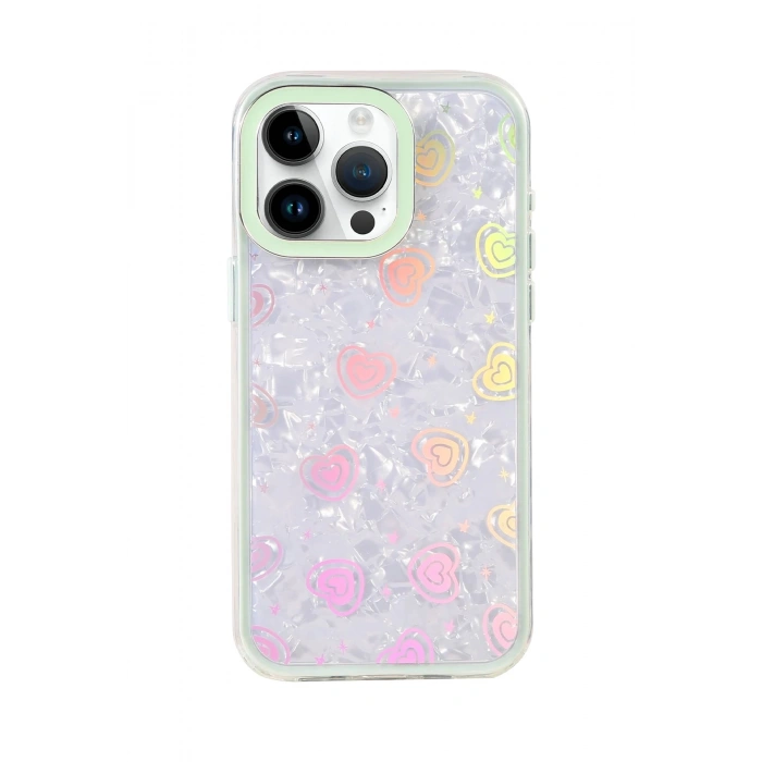Durukar®   iPhone 15 Pro Lumi Desenli Kapak - Yeşil