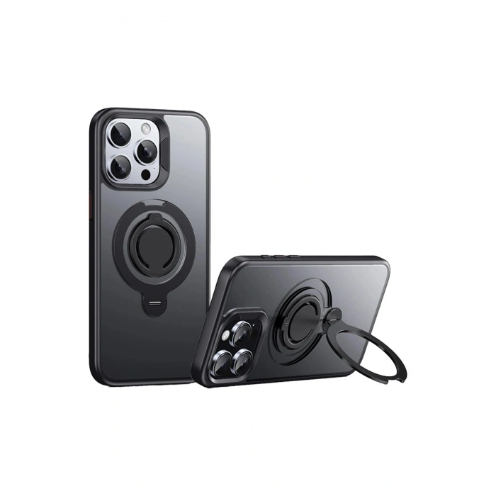 Durukar®  iPhone 15 Pro Max Avatar 360 Dönen Magsafe Kapak - Siyah