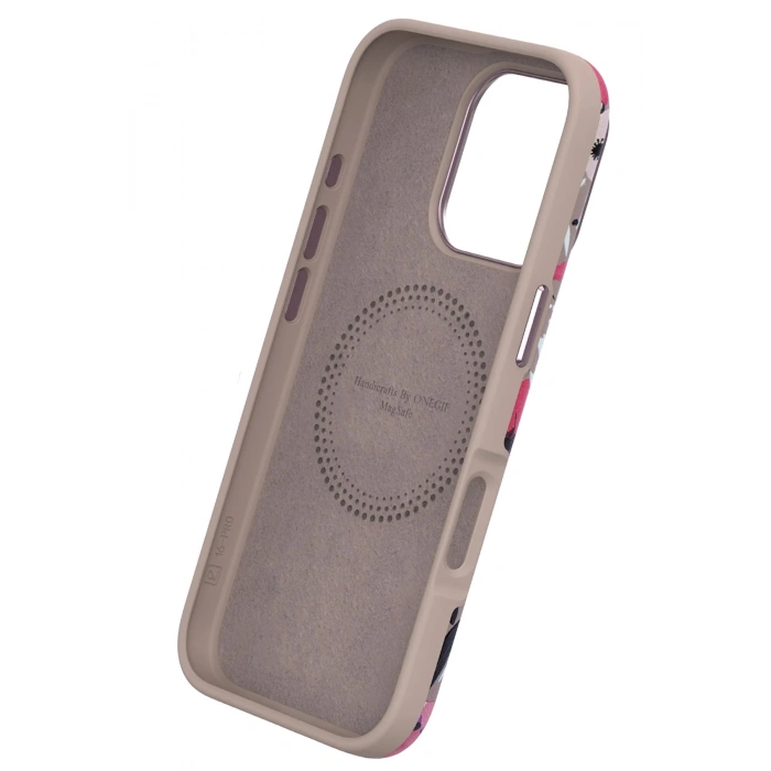 Durukar®  iPhone 15 Pro Max Flower Series Magsafe Kapak - Pembe