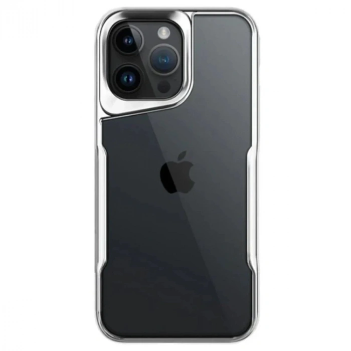 Durukar®  iPhone 15 Pro Max Kılıf Boyi Silikon Kapak - Gümüş