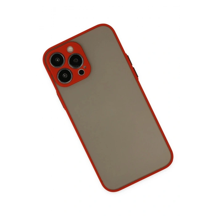 Durukar®  iPhone 15 Pro Max Kılıf Montreal Silikon Kapak - Kırmızı