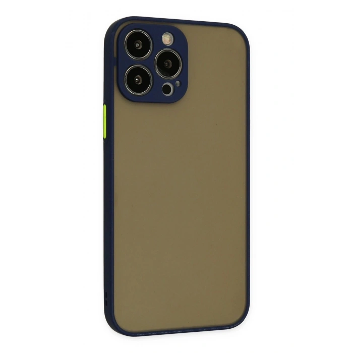 Durukar®  iPhone 15 Pro Max Kılıf Montreal Silikon Kapak - Lacivert
