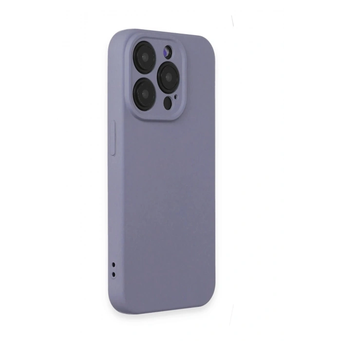 Durukar®  iPhone 15 Pro Max Kılıf Nano içi Kadife Silikon - Lila
