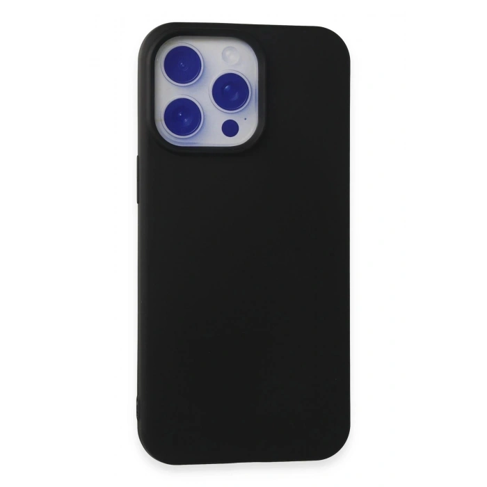 Durukar®  iPhone 15 Pro Max Kılıf Nano içi Kadife Silikon - Siyah