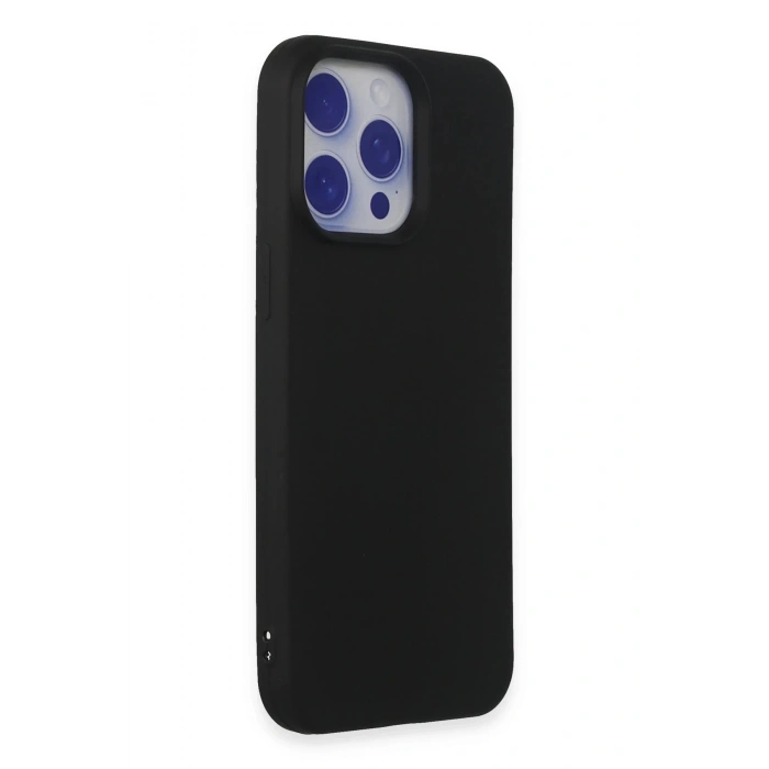 Durukar®  iPhone 15 Pro Max Kılıf Nano içi Kadife Silikon - Siyah