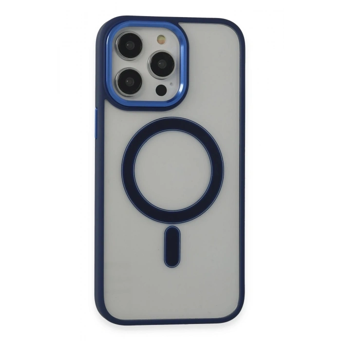 Durukar®  iPhone 15 Pro Max Kılıf Room Magneticsafe Silikon - Lacivert