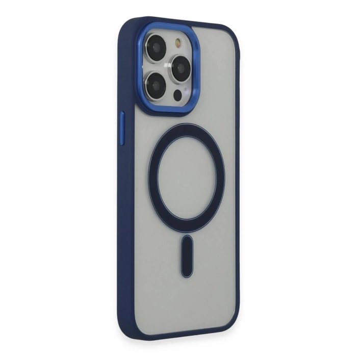 Durukar®  iPhone 15 Pro Max Kılıf Room Magneticsafe Silikon - Lacivert