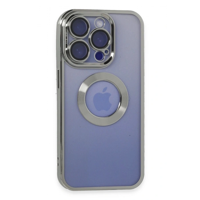Durukar®  iPhone 15 Pro Max Kılıf Slot Silikon - Gümüş