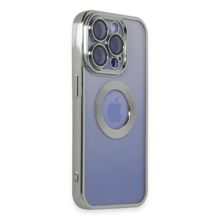 Durukar®  iPhone 15 Pro Max Kılıf Slot Silikon - Gümüş