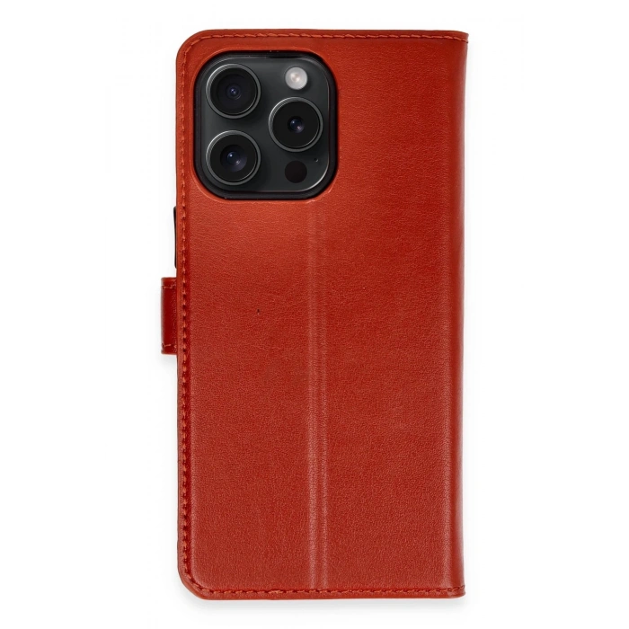 Durukar®  iPhone 15 Pro Max Kılıf Trend S Plus Kapaklı Kılıf - Kırmızı