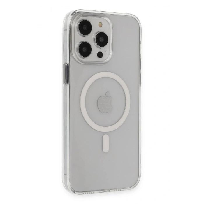 Durukar®  iPhone 15 Pro Max Kılıf Tron Şeffaf Magsafe Kapak - Şeffaf