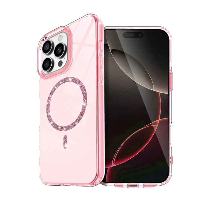 Durukar® iPhone 15 Pro Max Live Diamond Magsafe Case - Pink