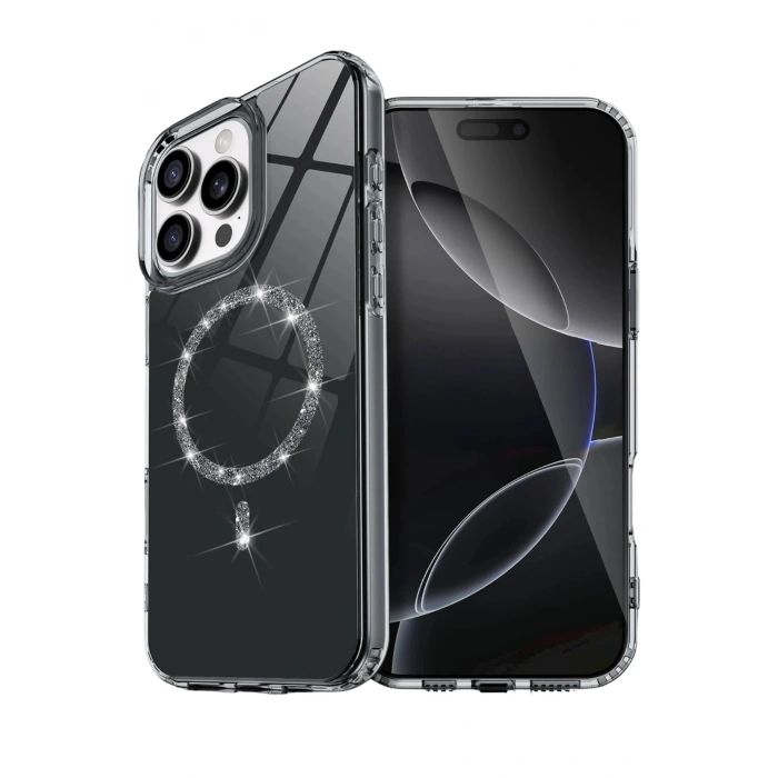 Durukar® iPhone 15 Pro Max Live Diamond Magsafe Cover - Black