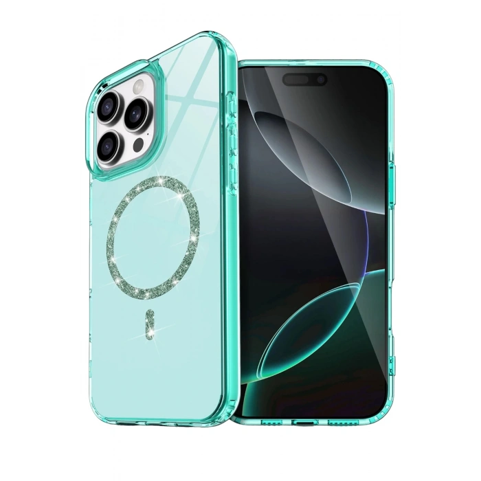 Durukar® iPhone 15 Pro Max Live Diamond Magsafe Cover - Green