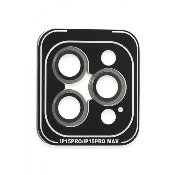 Durukar®  iPhone 15 Pro Max PVD Metal Kamera Lens - Gri