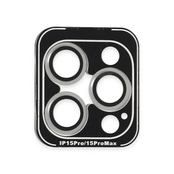 Durukar®  iPhone 15 Pro Max PVD Metal Kamera Lens - Gümüş
