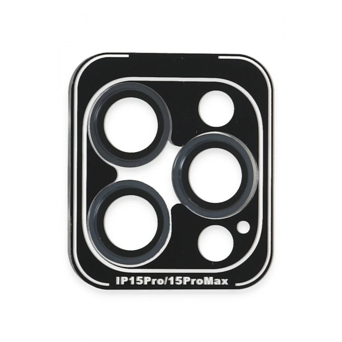 Durukar®  iPhone 15 Pro Max PVD Metal Kamera Lens - Lacivert