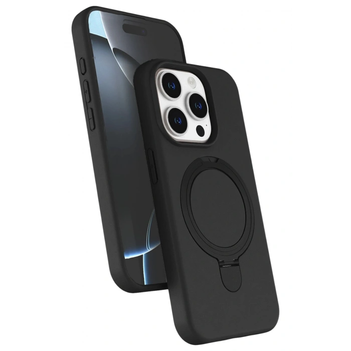 Durukar®   iPhone 15 Pro Max Regal Magsafe Standlı Kapak - Siyah