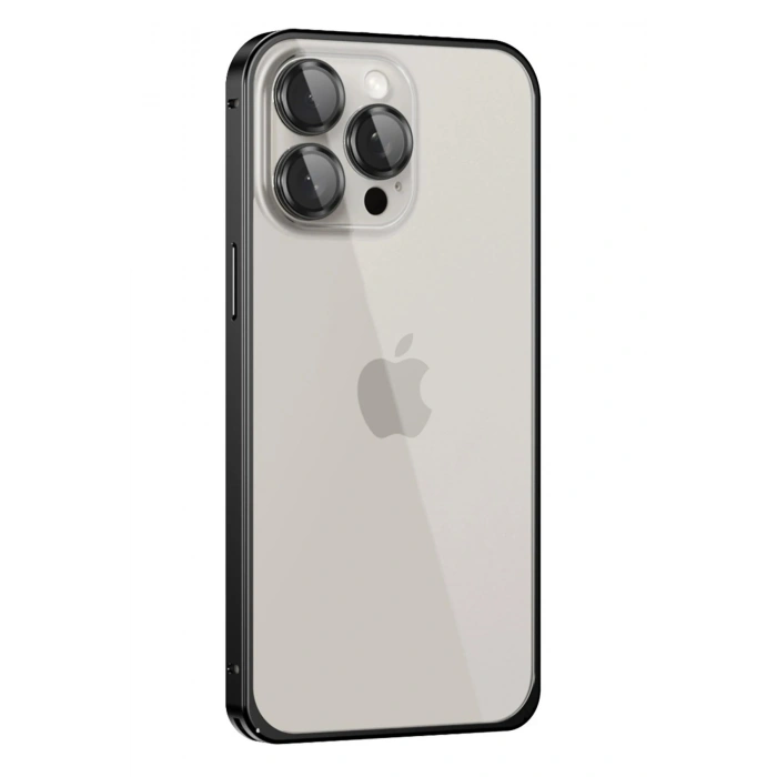 Durukar®  iPhone 15 Pro Metal Bumper Mat Kapak - Siyah