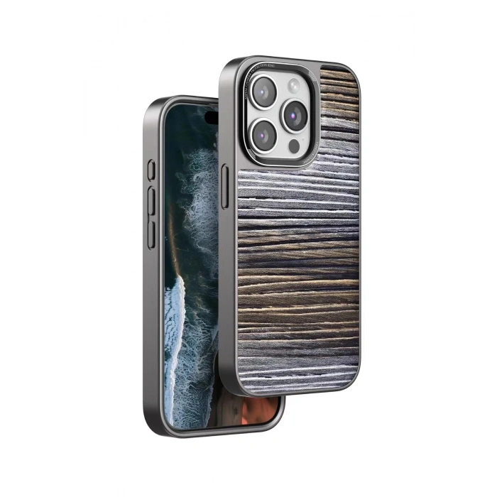 Durukar®  iPhone 15 Pro Wave Kapak - Sarı