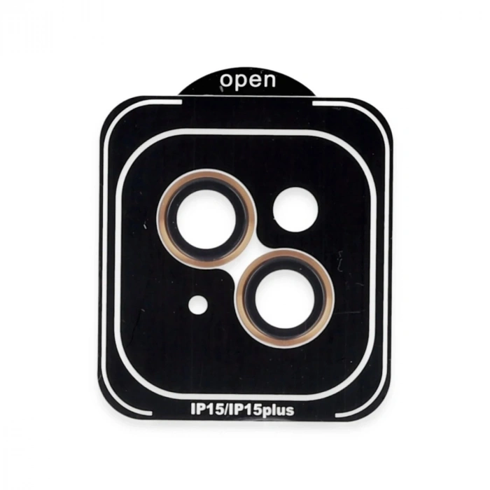 Durukar®  iPhone 15 PVD Metal Kamera Lens - Turuncu