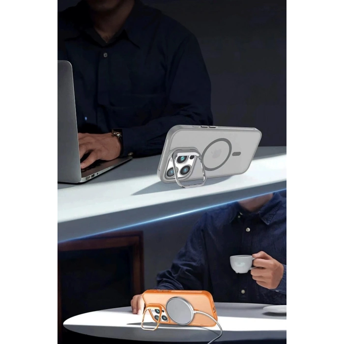 Durukar®  iPhone 16 Flet Lens Magsafe Kapak - Siyah