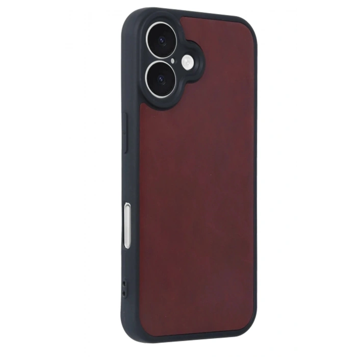 Durukar®  iPhone 16 Kılıf Aras Deri Kapak - Bordo