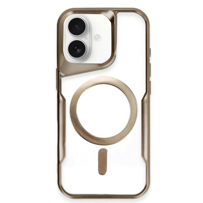 Durukar®  iPhone 16 Kılıf Boyi Magsafe Silikon Kapak - Kahverengi