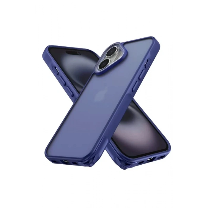 Durukar®   iPhone 16 Kılıf Elegant Kapak - Lacivert